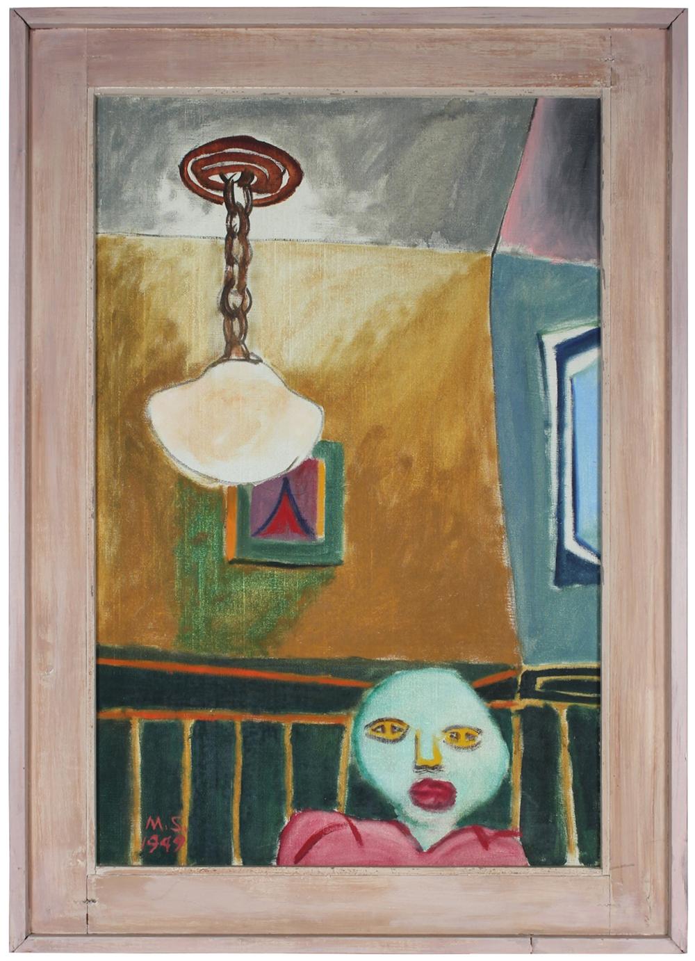 San Francisco Expressionist Interior<br>1949 Oil<br><br>#52793