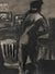Moody Standing Ink Nude with Chair<br>Mid-Late 20th Century<br><br>#92556
