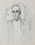 Portrait Drawing of Man <br>December 28 1971 Graphite and Ink <br><br>#95075