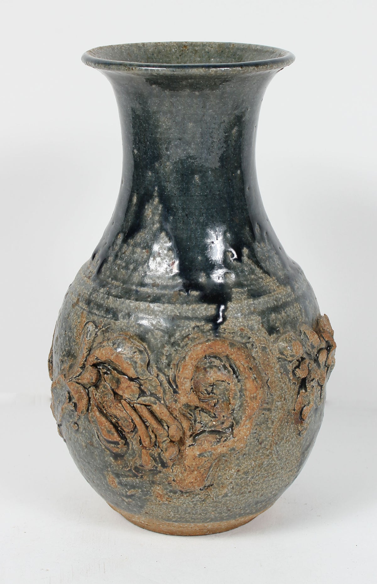 Stoneware Vase With Textured Exterior &lt;br&gt;20th Century &lt;br&gt;&lt;br&gt;#98404