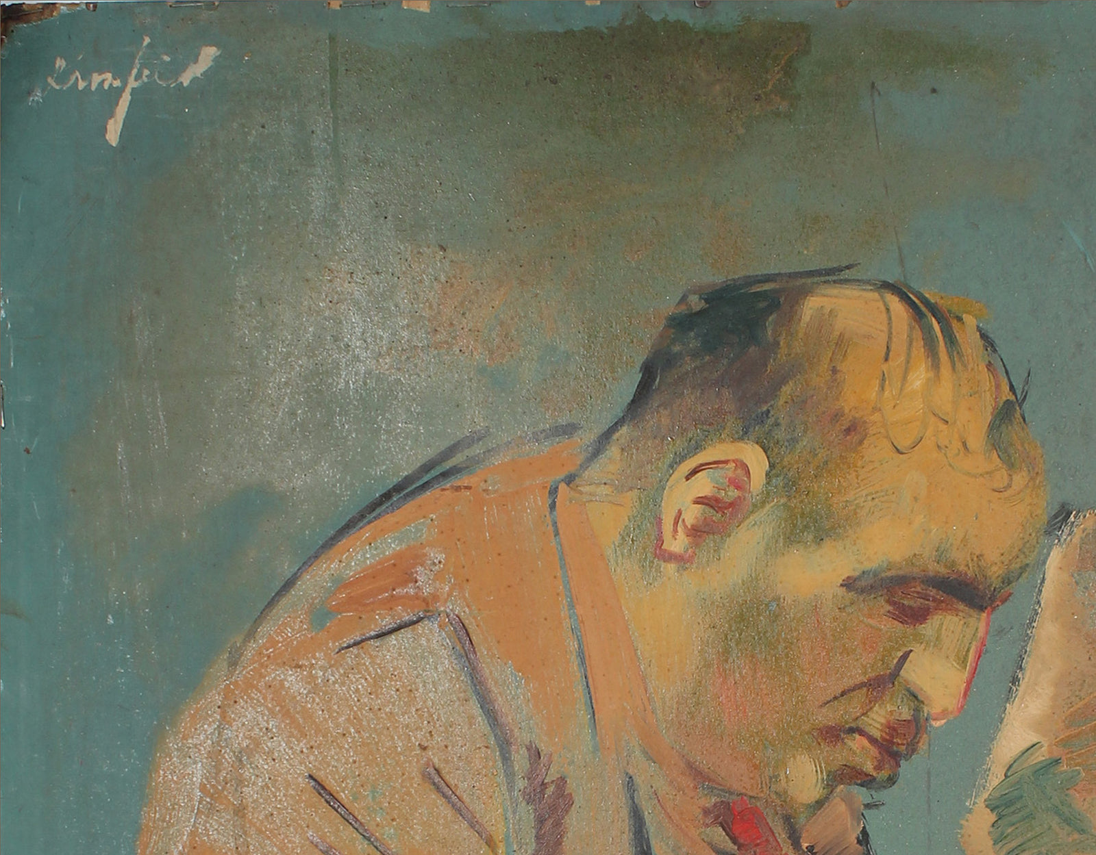 Portrait of an Artist at His Easel <br>20th Century Oil <br><br>#A4003