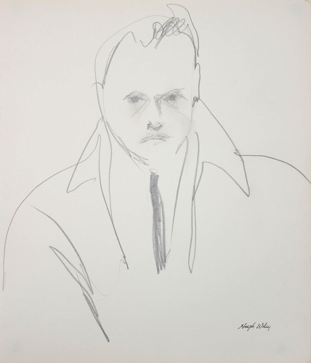 Monochromatic Portrait Drawing &lt;br&gt;Late 1950&#39;s Graphite &lt;br&gt;&lt;br&gt;#A4208