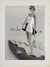 Swimmer Fashion Vintage Drawing <br>1950-60s Gouache <br><br>#A5418
