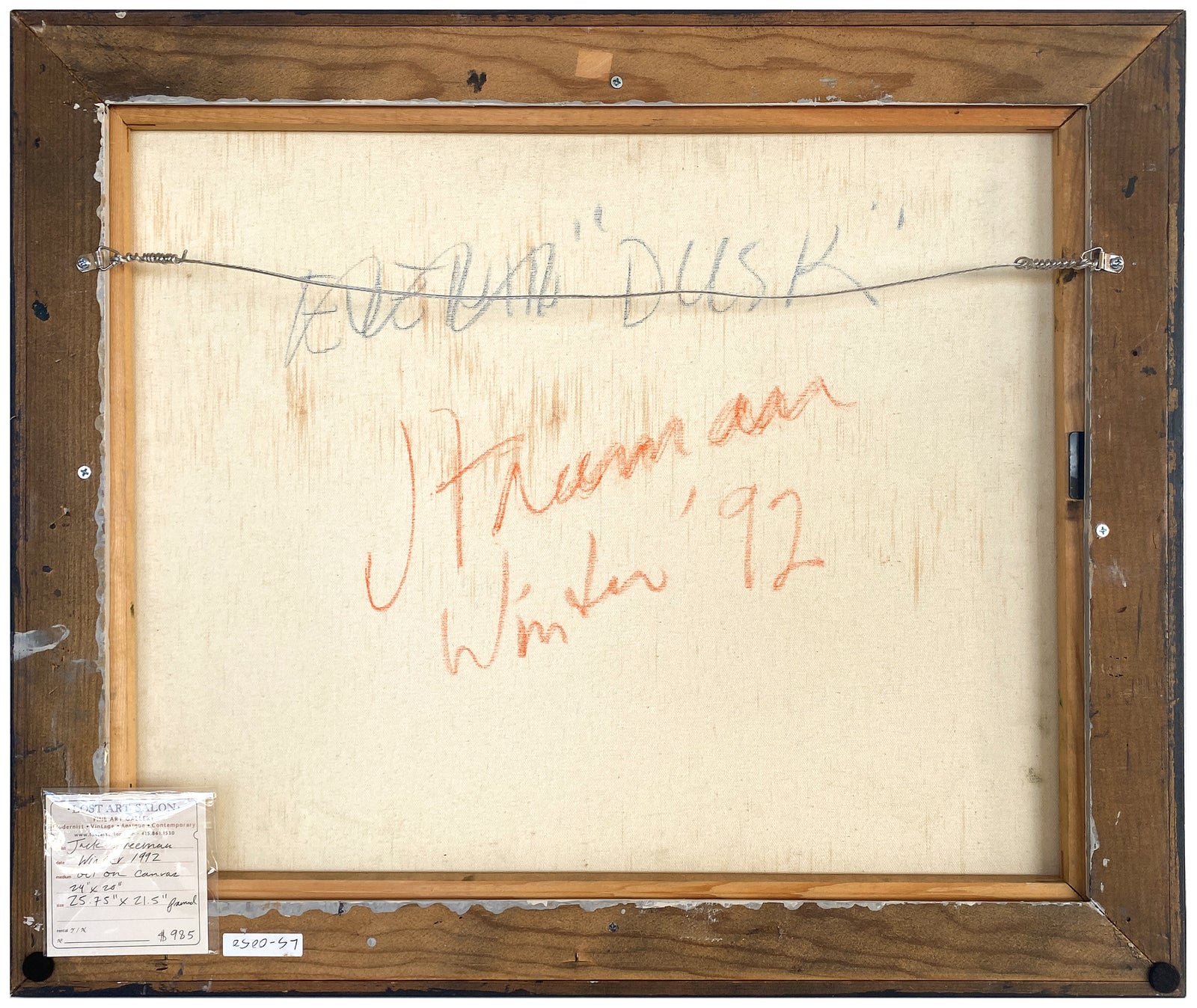 <I>Dusk</I> <br>1992 Oil on Canvas <br><br>#Z0001