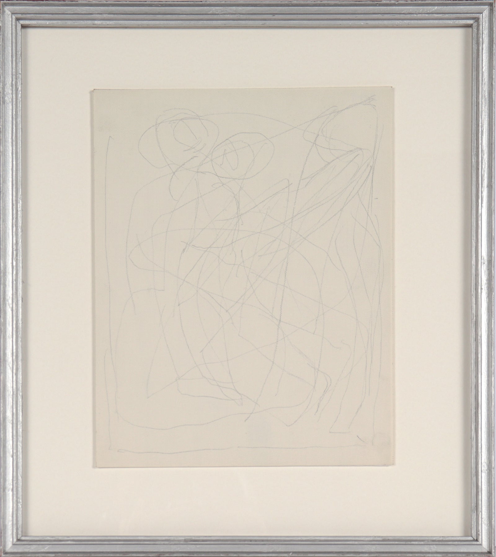 Abstracted Figurative Grouping<br>Graphite on Canvas Paper<br><br>#13469