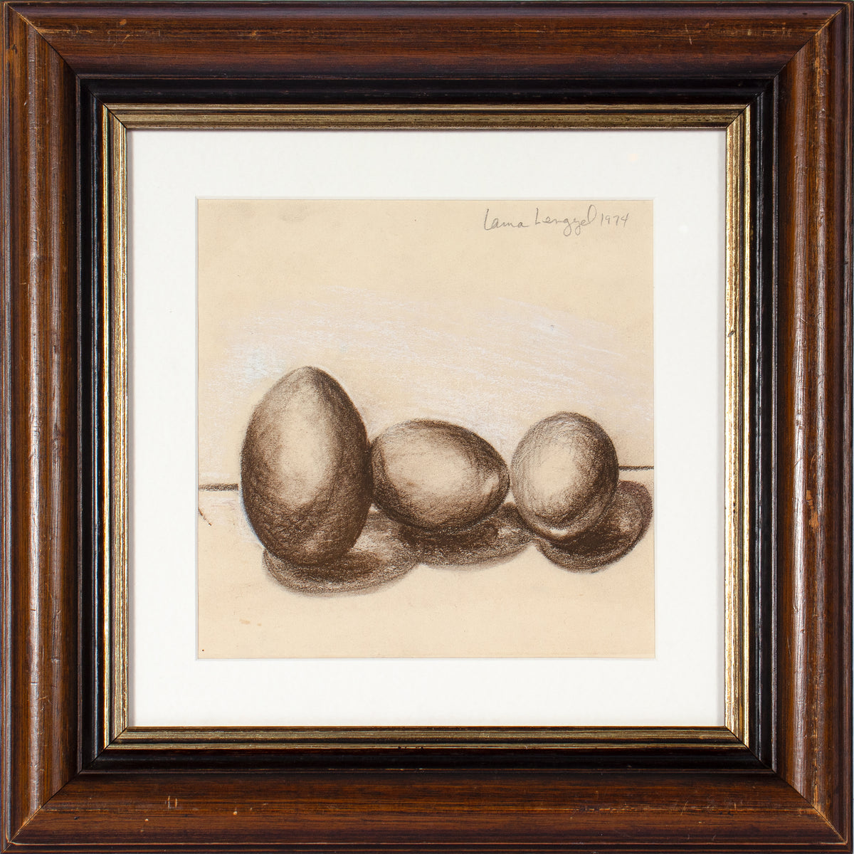 Three Eggs in a Row &lt;br&gt;1974 Pastel &lt;br&gt;&lt;br&gt;#58386