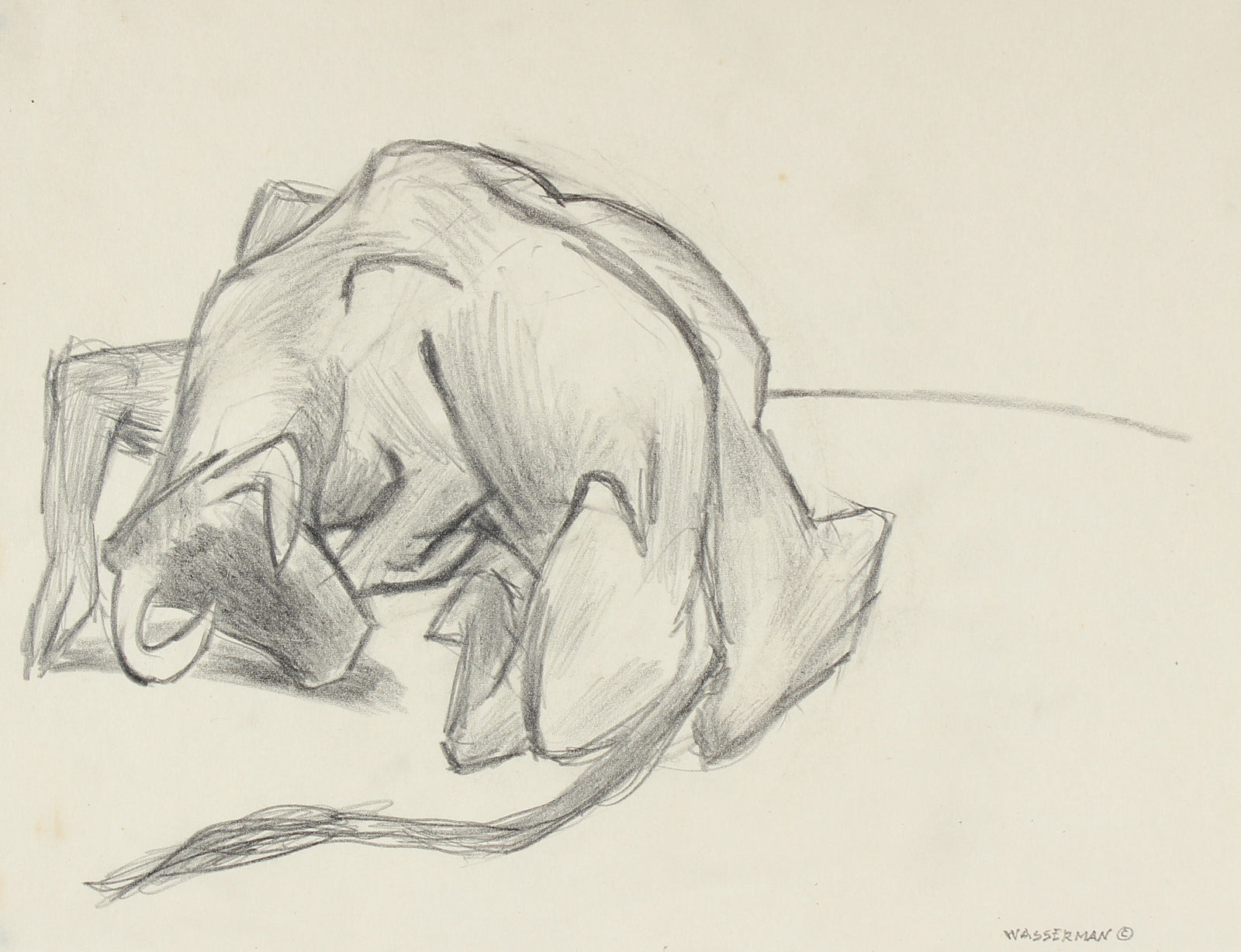 Bull Drawing, Mexico<br>1947 Graphite<br><br>#86548