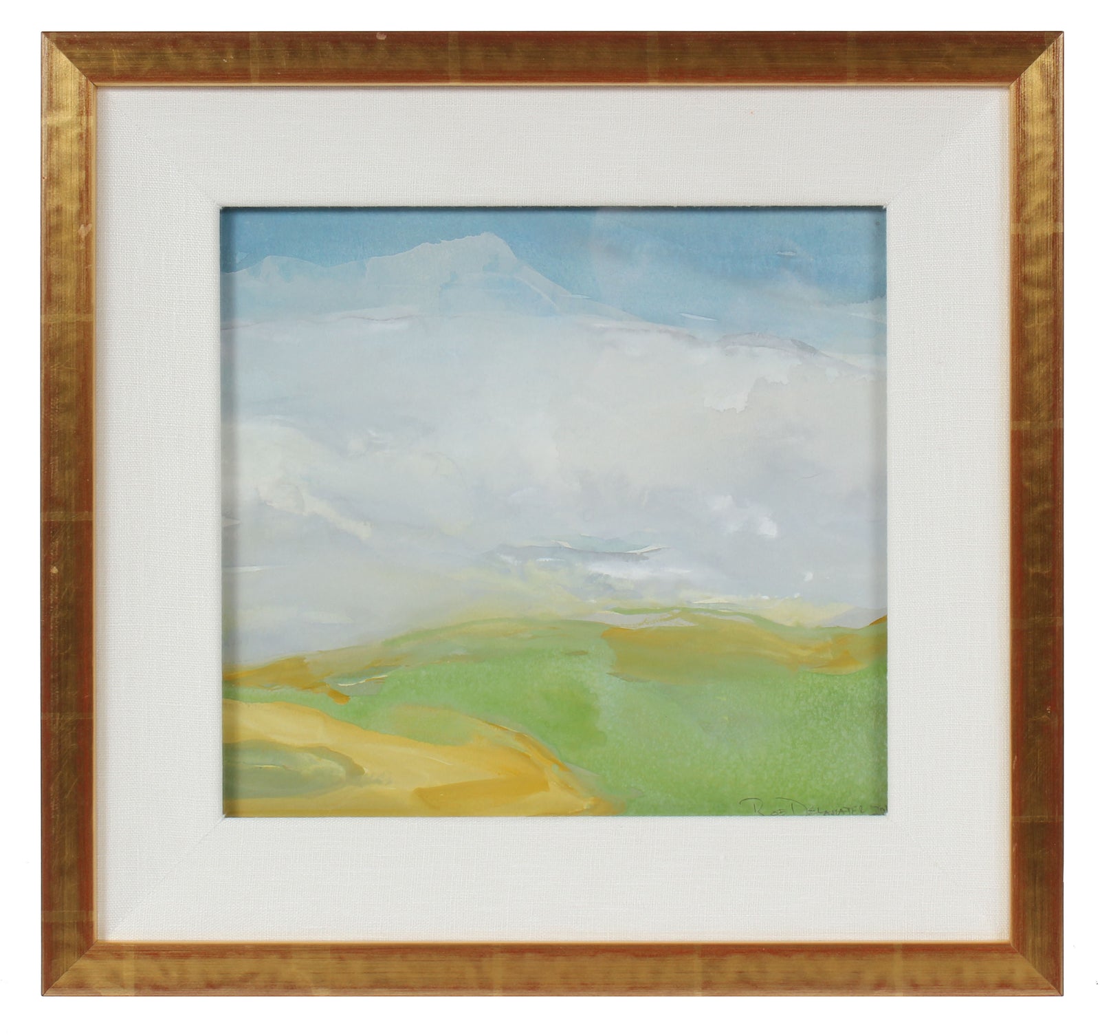 <I>Late Afternoon View from Chateau</I> <br>2017 Gouache<br><br>#95727