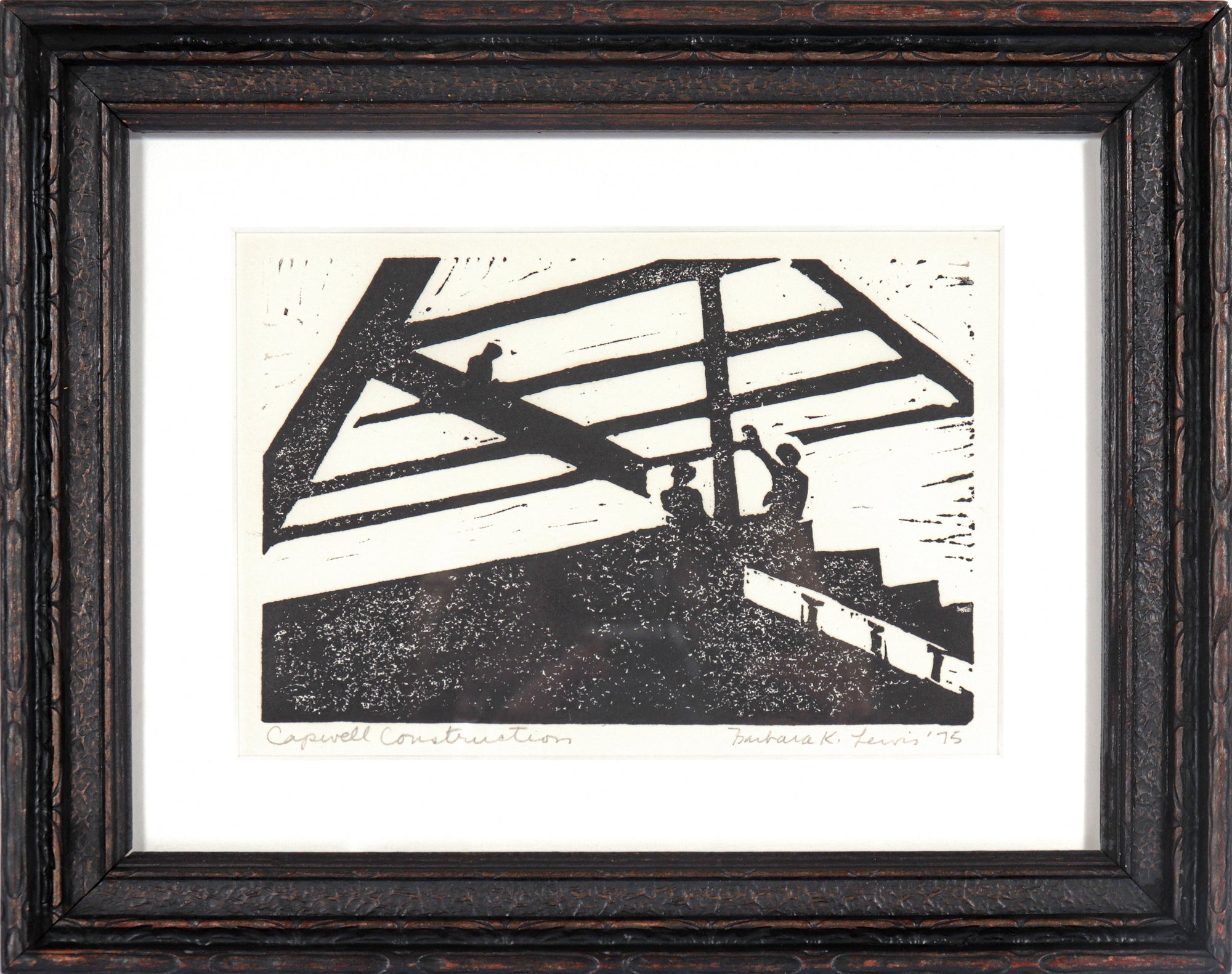 <i>Capwell Construction</i> <br>1975 Stone Lithograph <br><br>#96343
