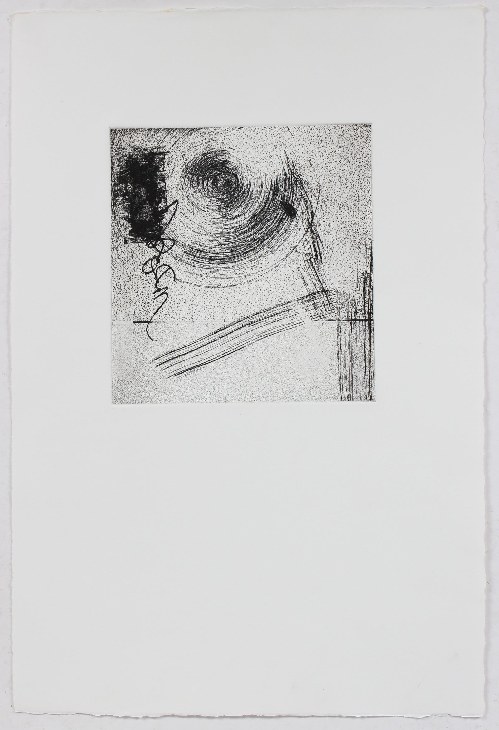 Ocular Abstract <br>20th Century Etching <br><br>#97640