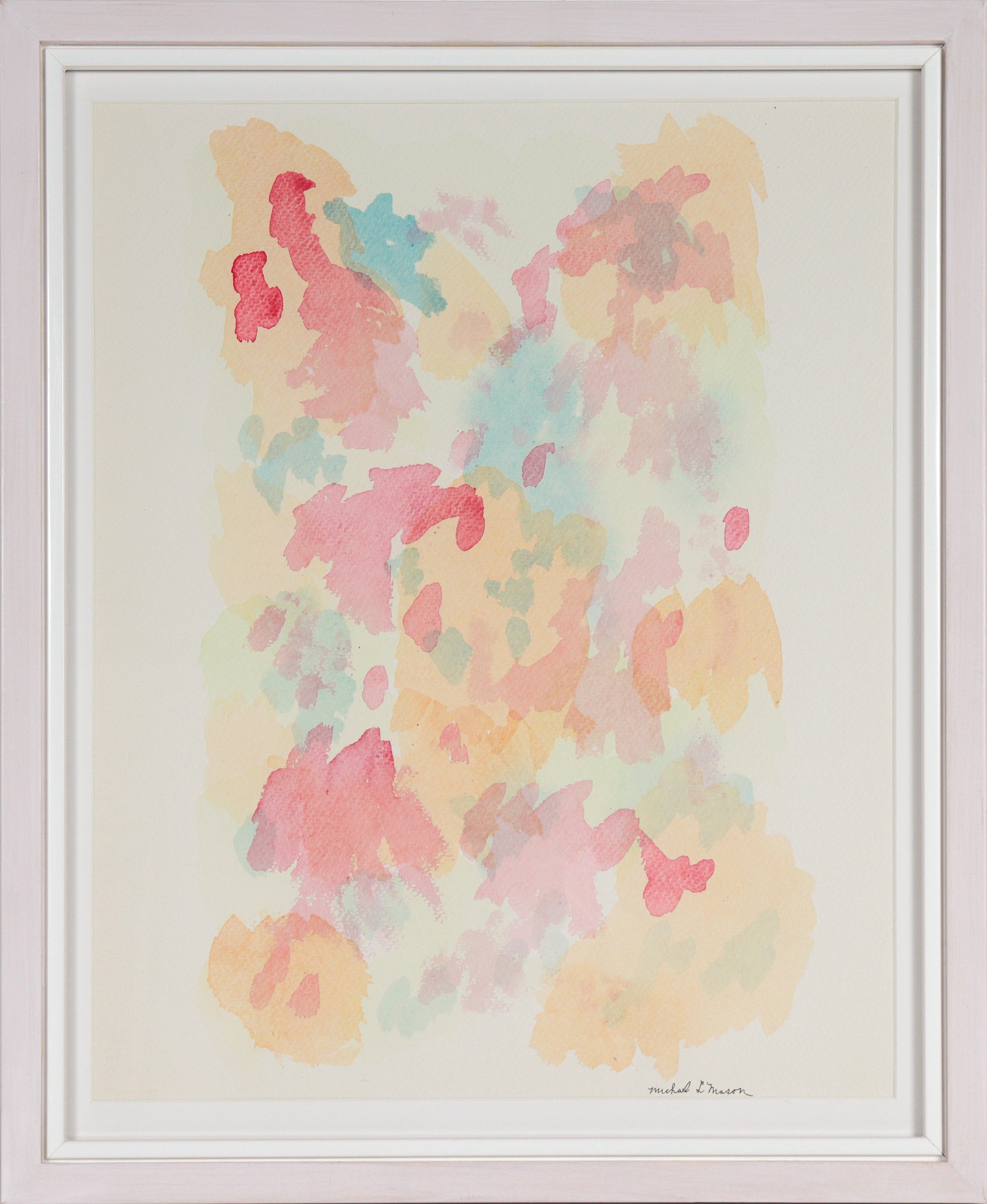 Sunny Pastel Pointillism <br>1963 Watercolor <br><br>##98110