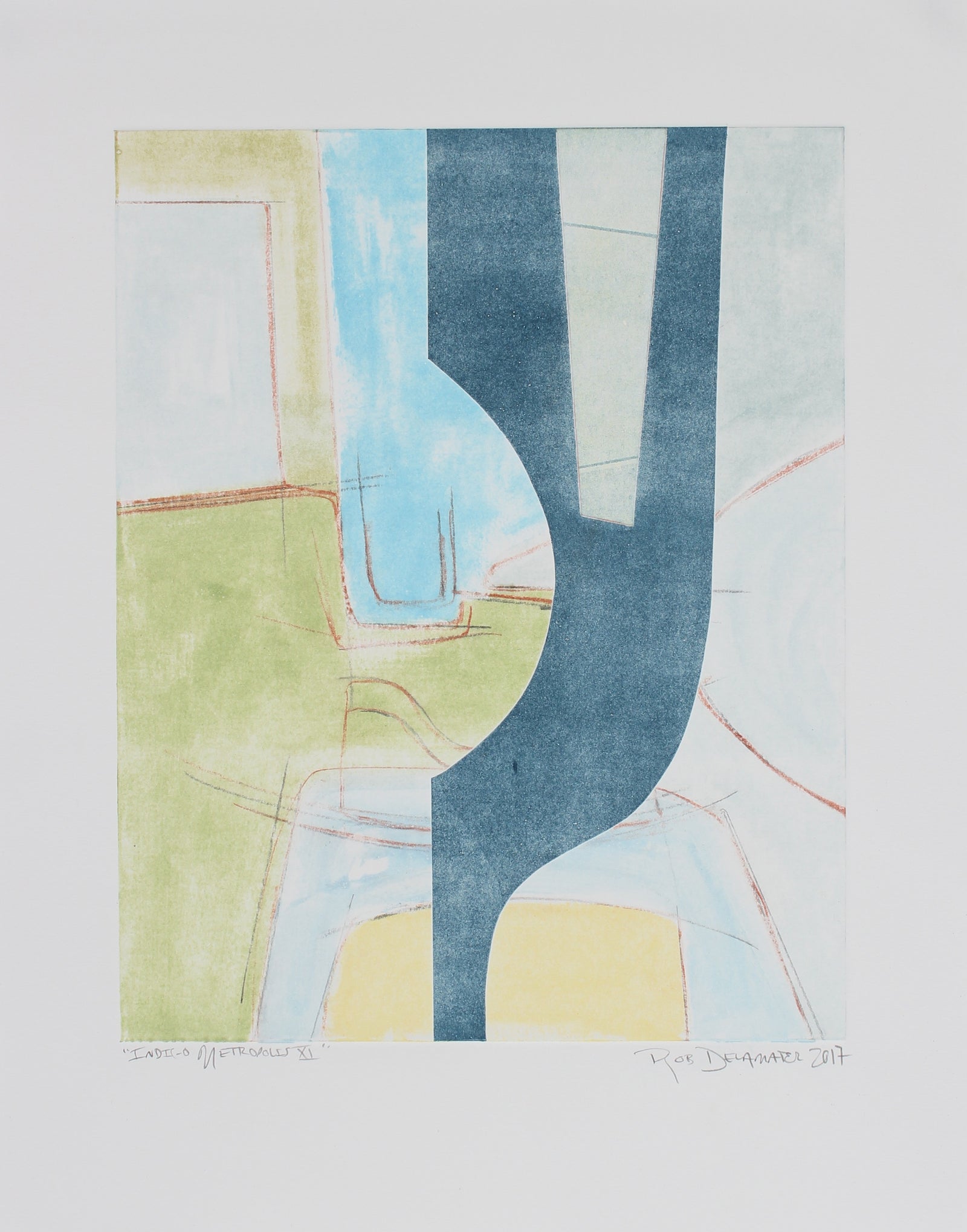 <i>Indigo Metropolis XI</i><br>2017 Monotype<br><br>#98683