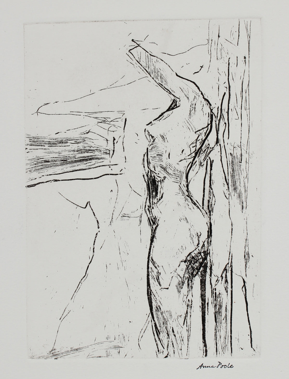 Abstract Figurative Print &lt;br&gt;20th Century Etching&lt;br&gt;&lt;br&gt;#99137