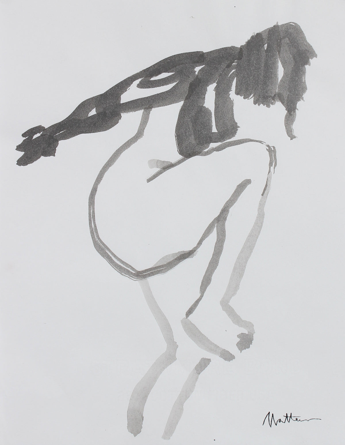 Standing Female Nude&lt;br&gt;20th Century Ink &lt;br&gt;&lt;br&gt;#99718