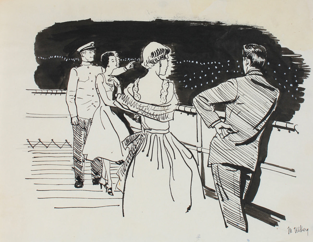 Night Cruise <br>1946-54 Ink <br><br>#A1624