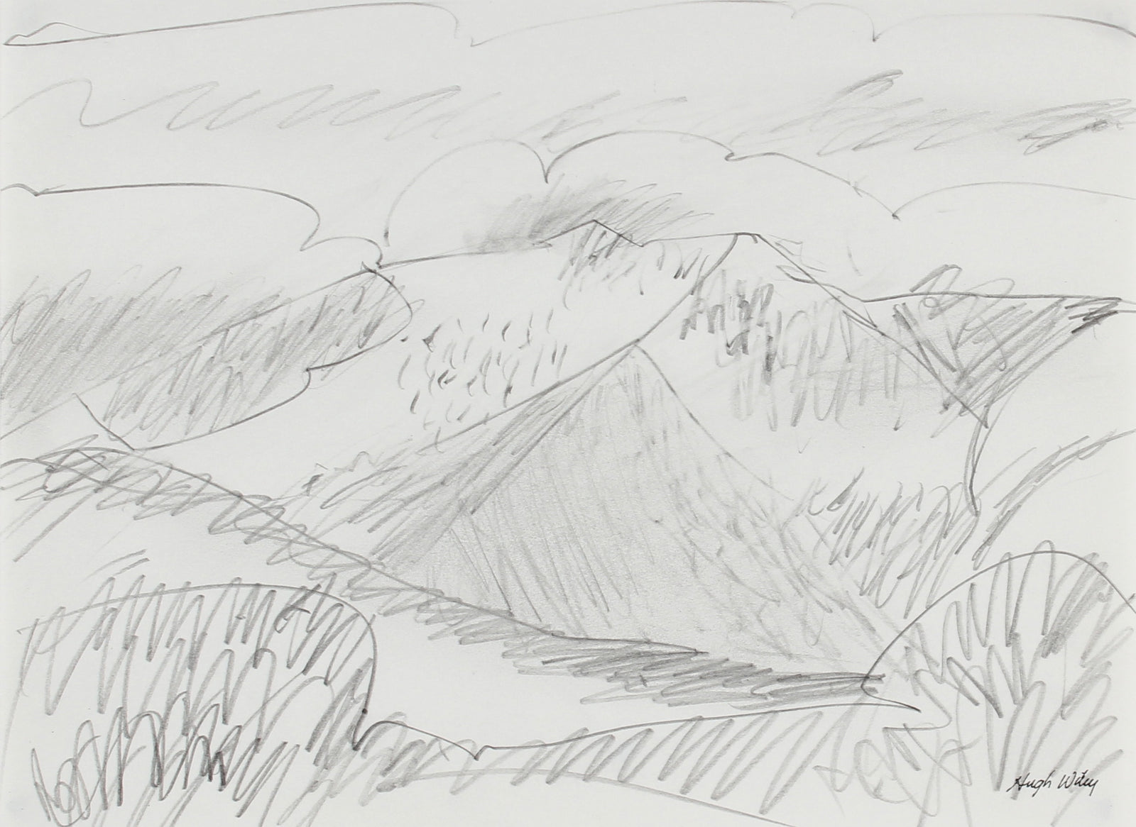 Mountain Sketch <br>1993 Graphite<br><br>#A1827