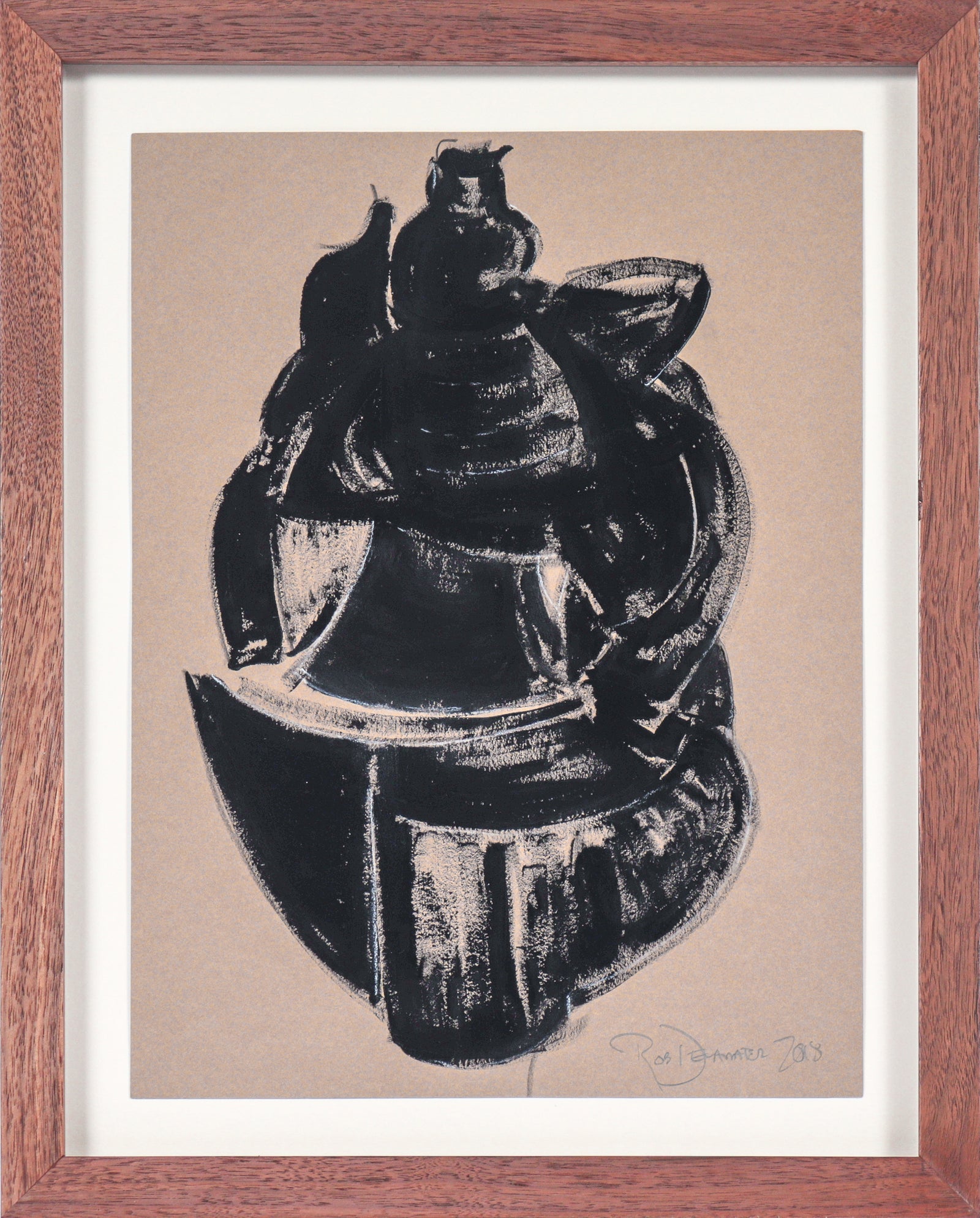 <i>Etruscan Vessel VIII</i> <br>2018 Charcoal & Gouache <br><br>#A3141