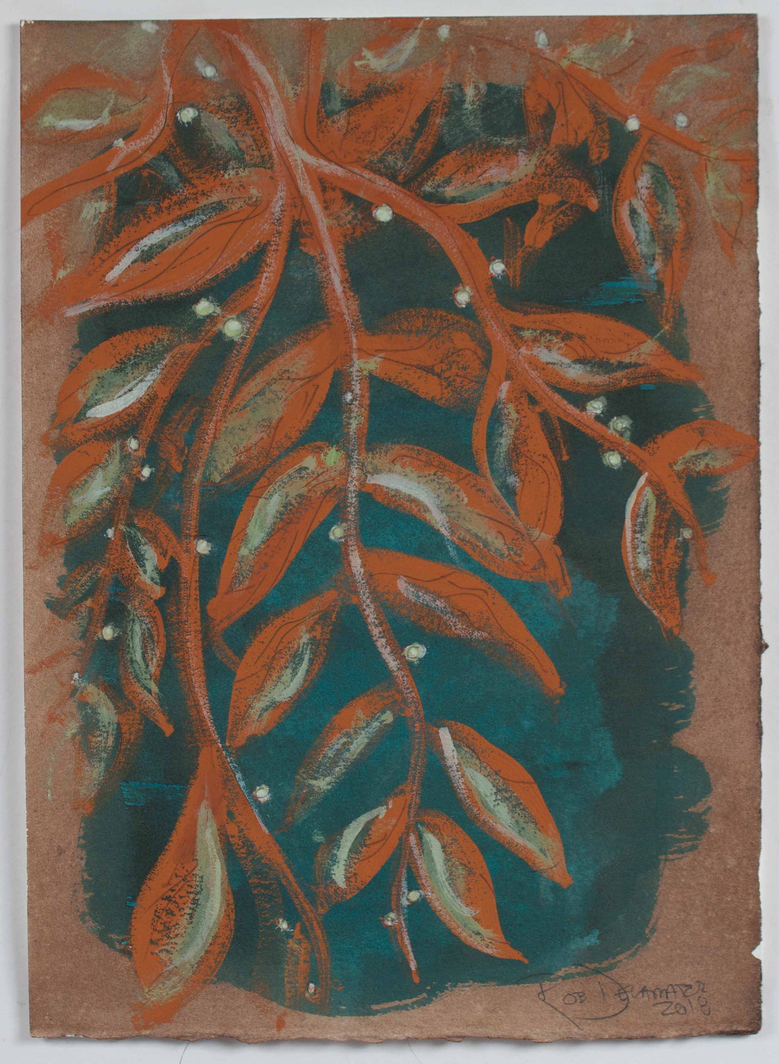 <i>Italian Botanical VIII</i><br>2018 Gouache & Mixed Media<br><br>#A3200