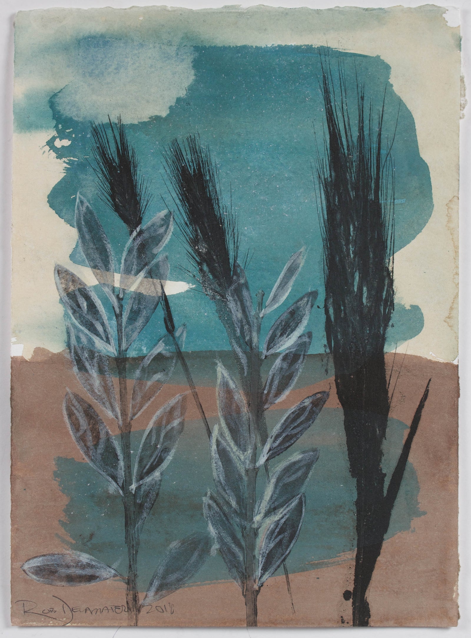 <i>Italian Botanical VII</i><br>2018 Gouache & Mixed Media<br><br>#A3201