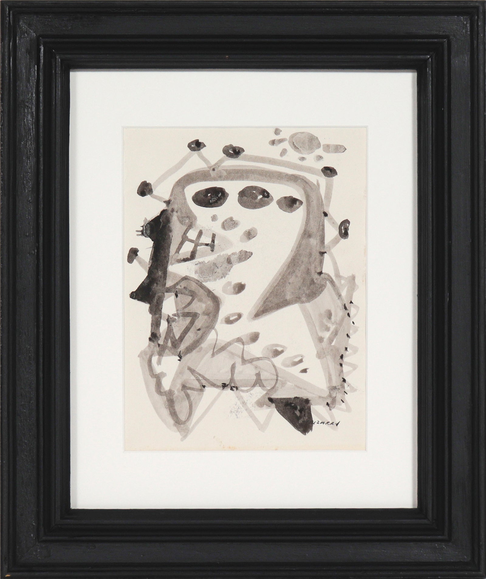 Deconstructed Monochromatic Abstraction<br>1966 Ink on Paper<br><br>#14791