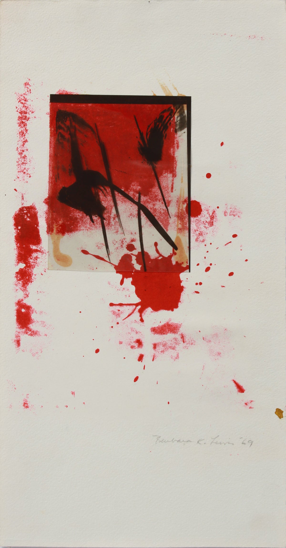 <i>Spots & Splatter</i> <br>1969 Mixed Media Print <br><br>#A9155