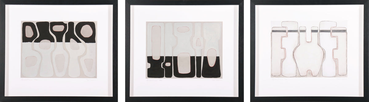 zz- <i>Monochrome Pottery, Set of 3</i> <br>Limited Edition Archival Print <br><br>ART-00916