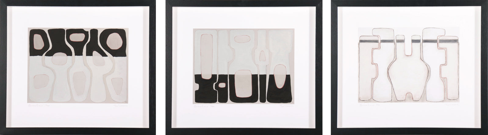 zz- <i>Monochrome Pottery, Set of 3</i> <br>Limited Edition Archival Print <br><br>ART-00916