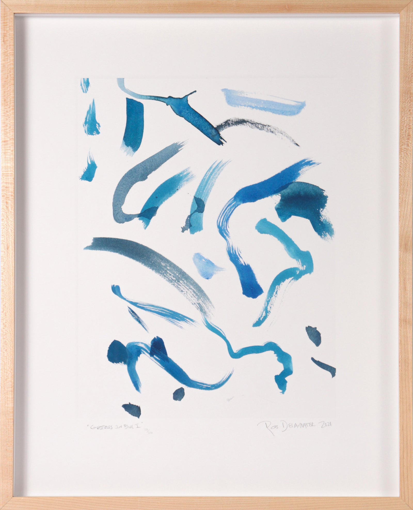 <i>Gestures in Blue I</i> <br>Limited Edition Archival Print <br><br>ART-22841