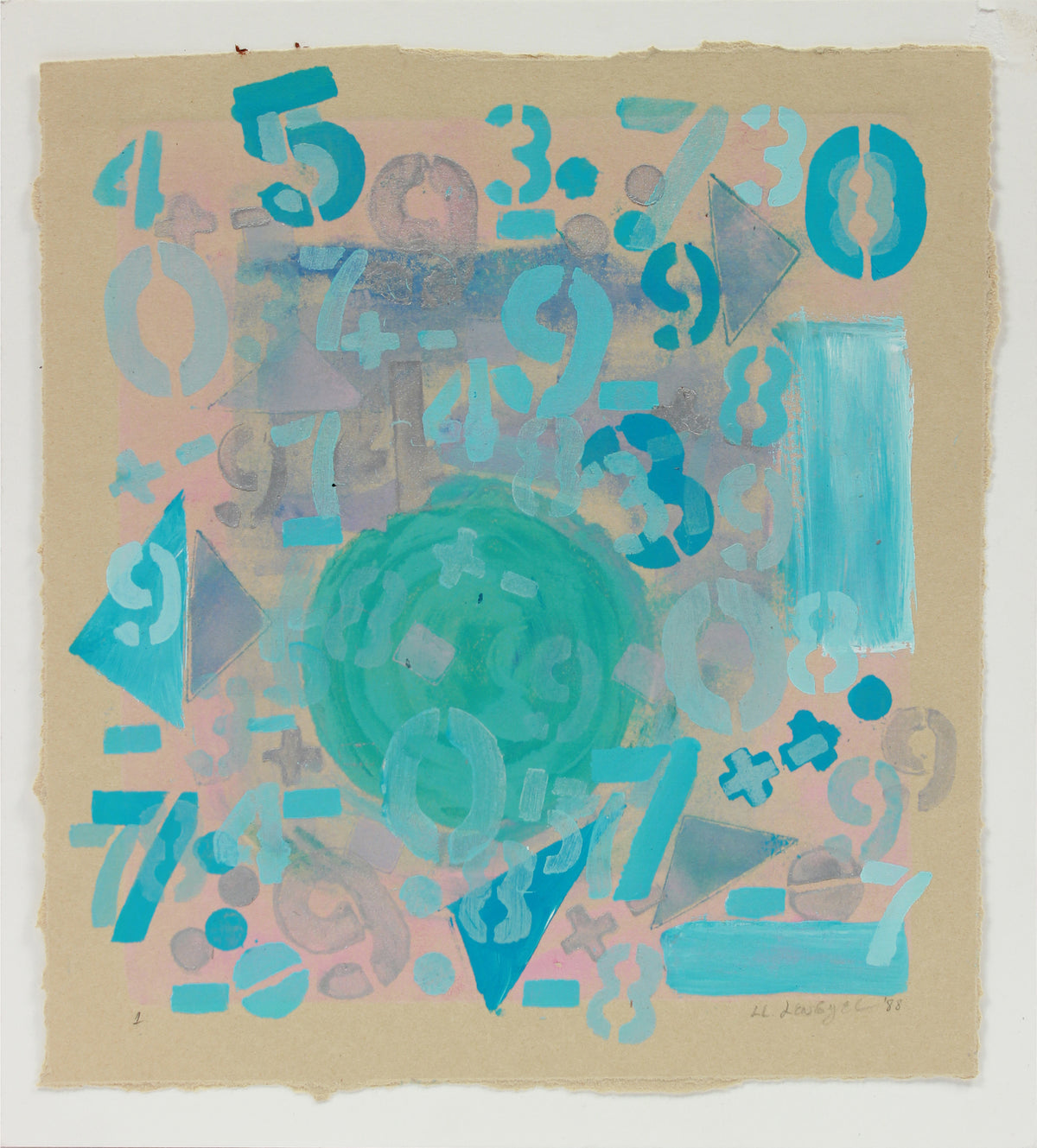 &lt;i&gt;Numeric Dream &lt;/i&gt;&lt;br&gt;1988 Acrylic &lt;br&gt;&lt;br&gt;#B0059