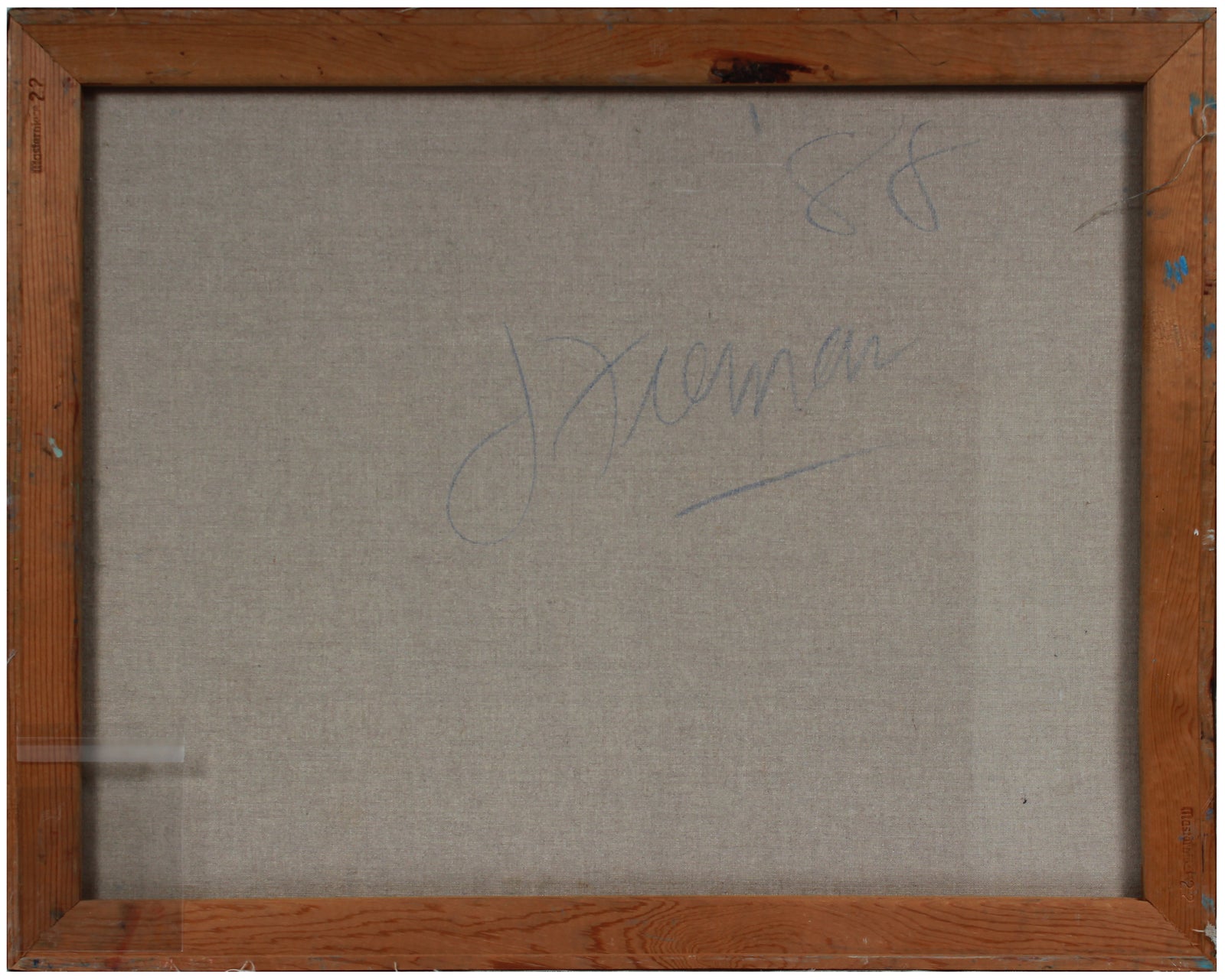 Expressionist Mountain Landscape <br>1988 Oil <br><br>#B0363