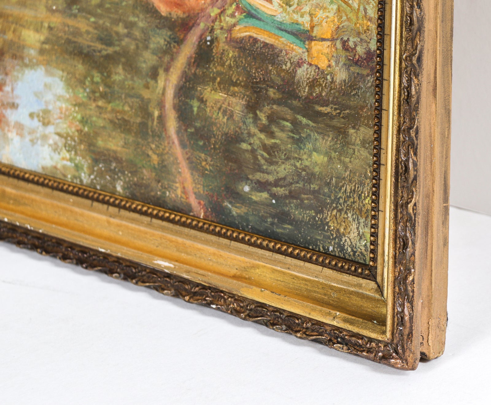 Idyllic Landscape by the River <br>Early 20th Century Oil <br><br>#C0195