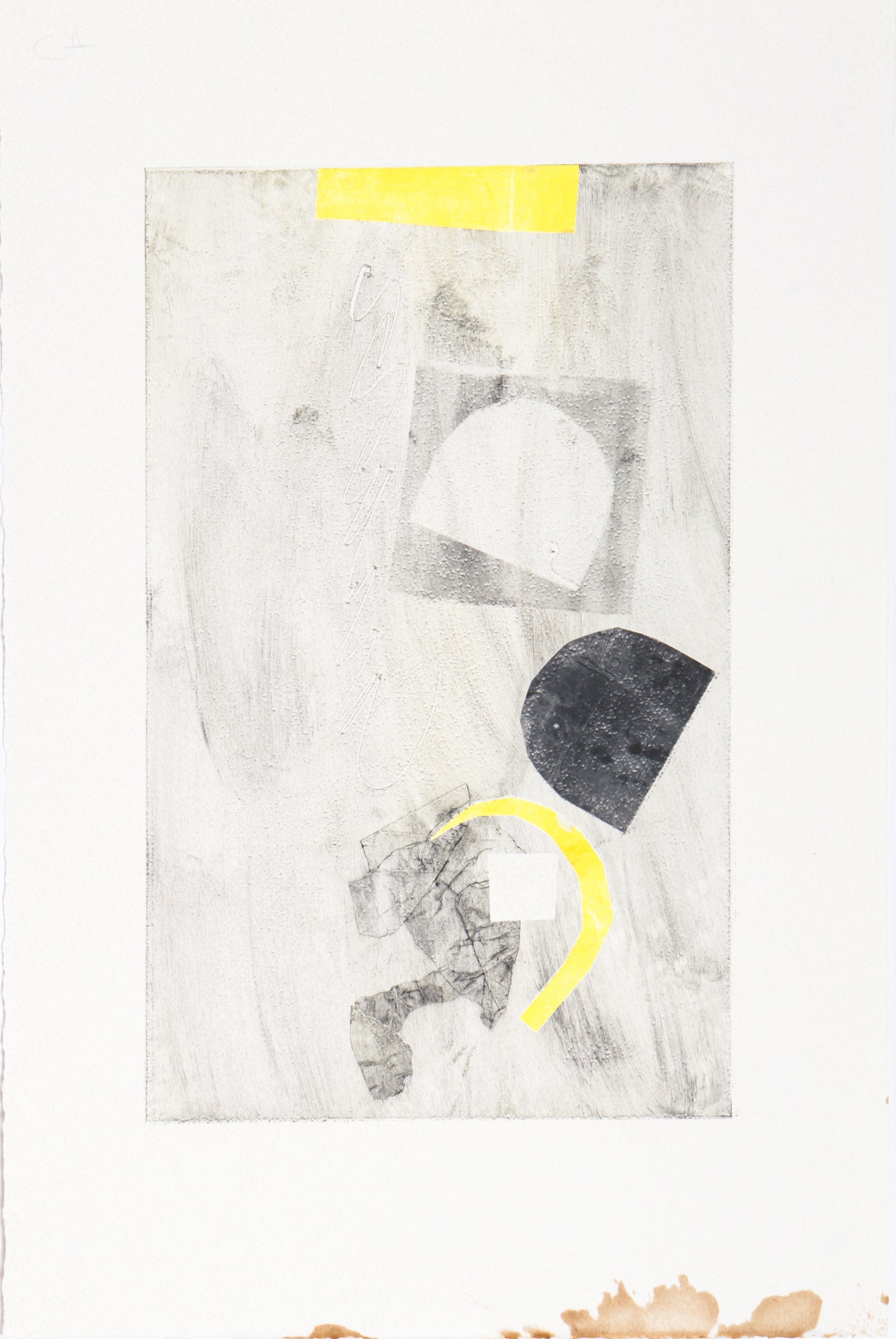 Loose & Geometric Abstract <br>20th Century Monotype <br><br>#C0253