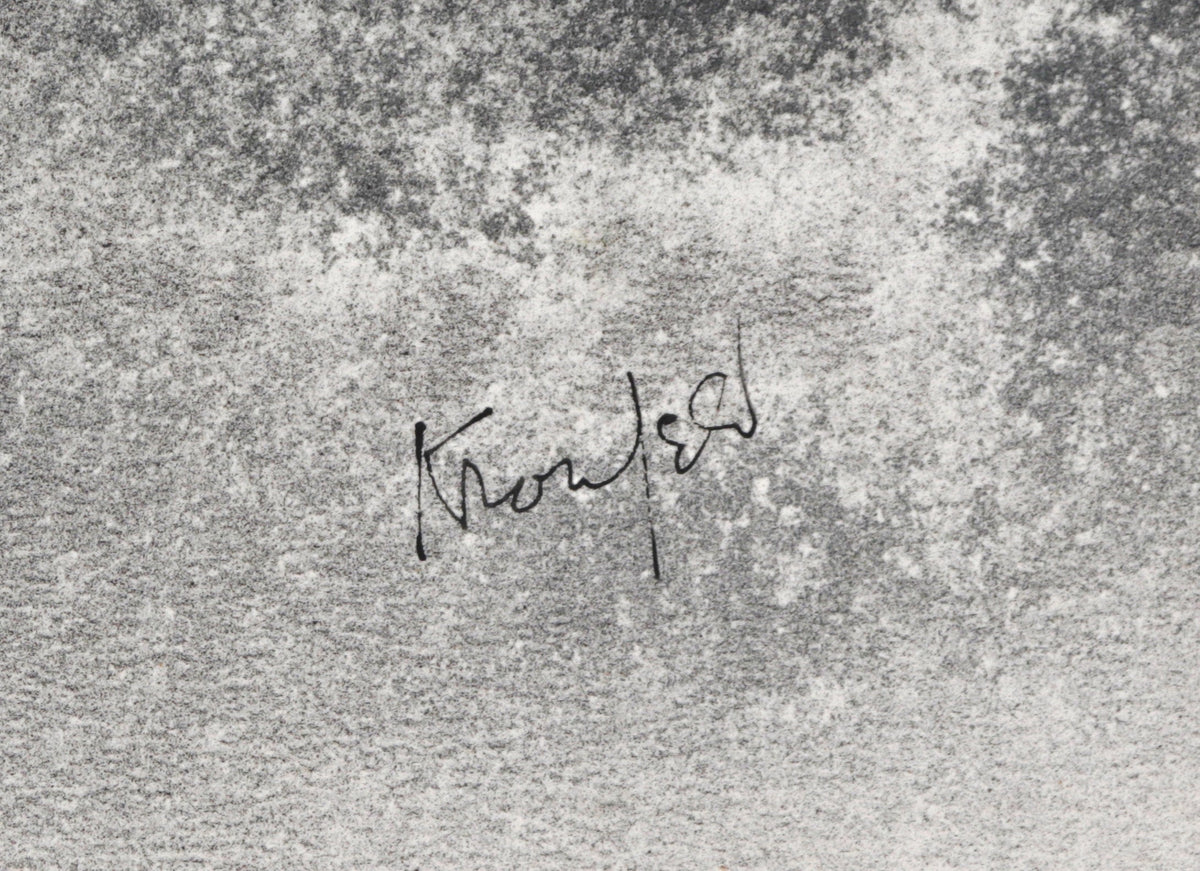 Monochromatic Curvilinear Abstract<br>20th Century Mixed Media<br><br>#C2268