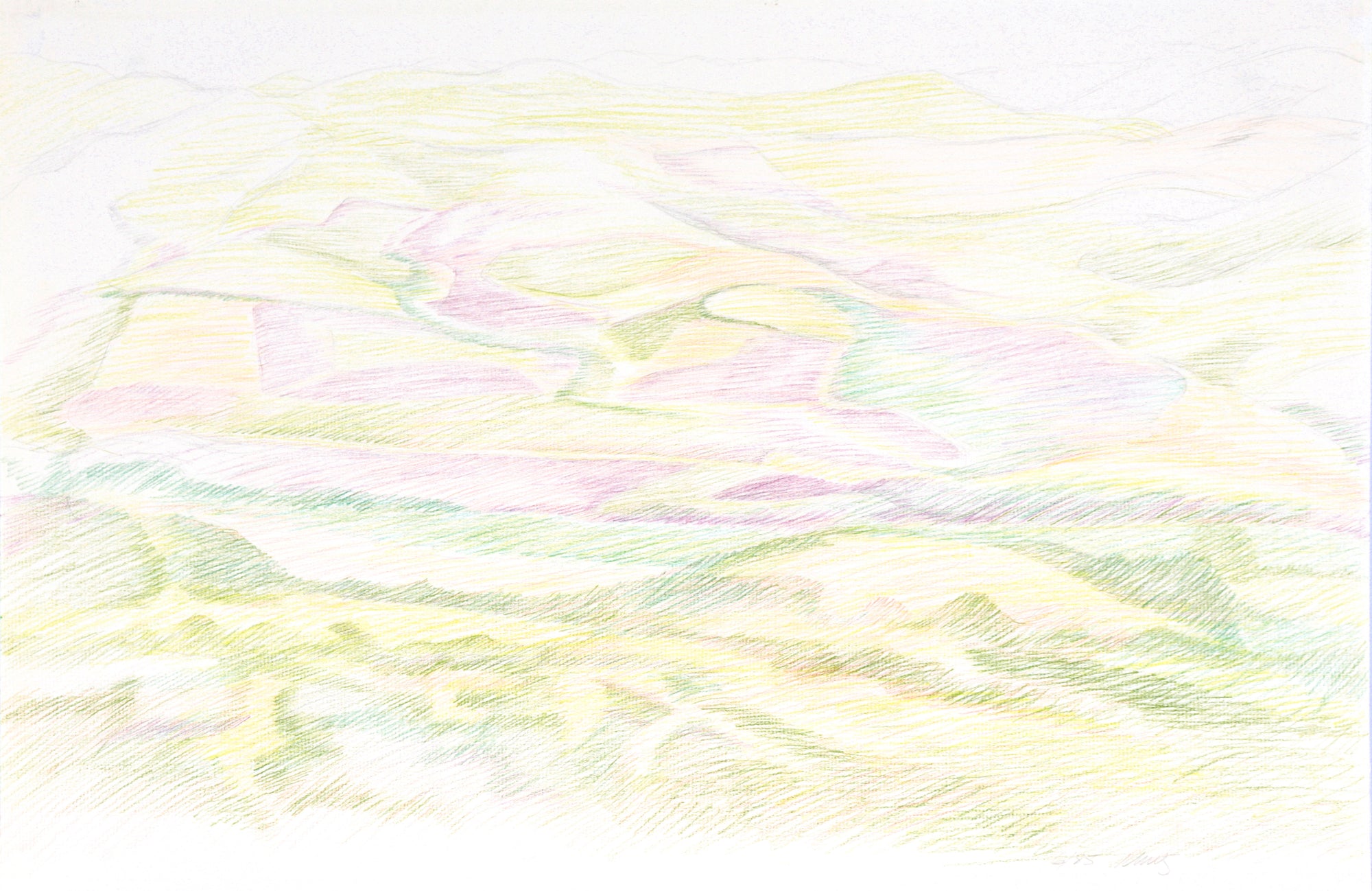Colorful Landscape<br>1985 Drawing <br><br>#C3370