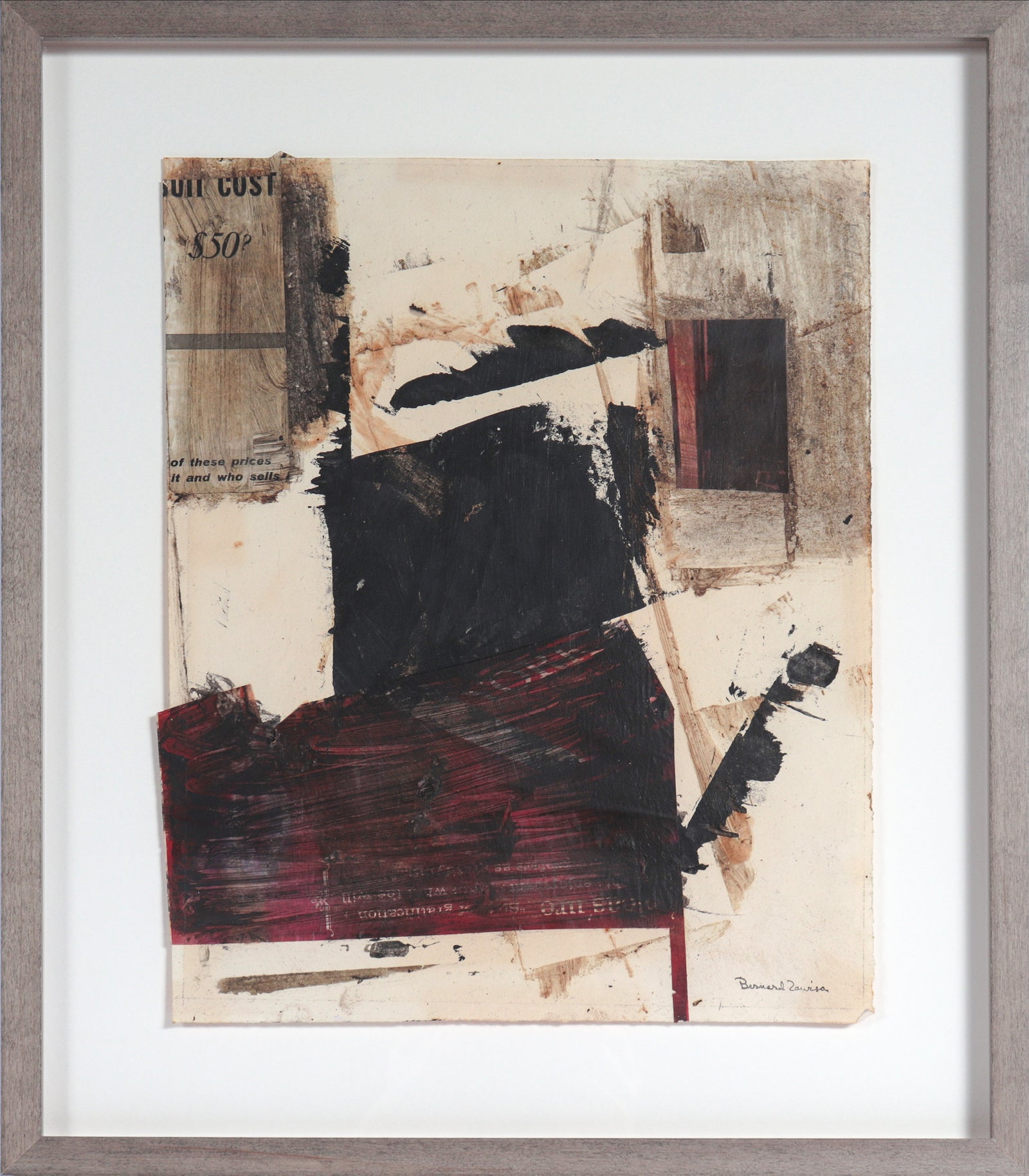 <i>Cost</i><br>1960 Acrylic and Collage<br><br>#C2330