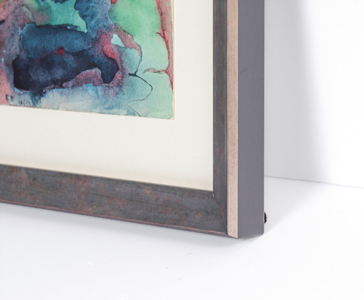 Vivid Organic Absract <br>20th Century Watercolor <br><br>#C3599