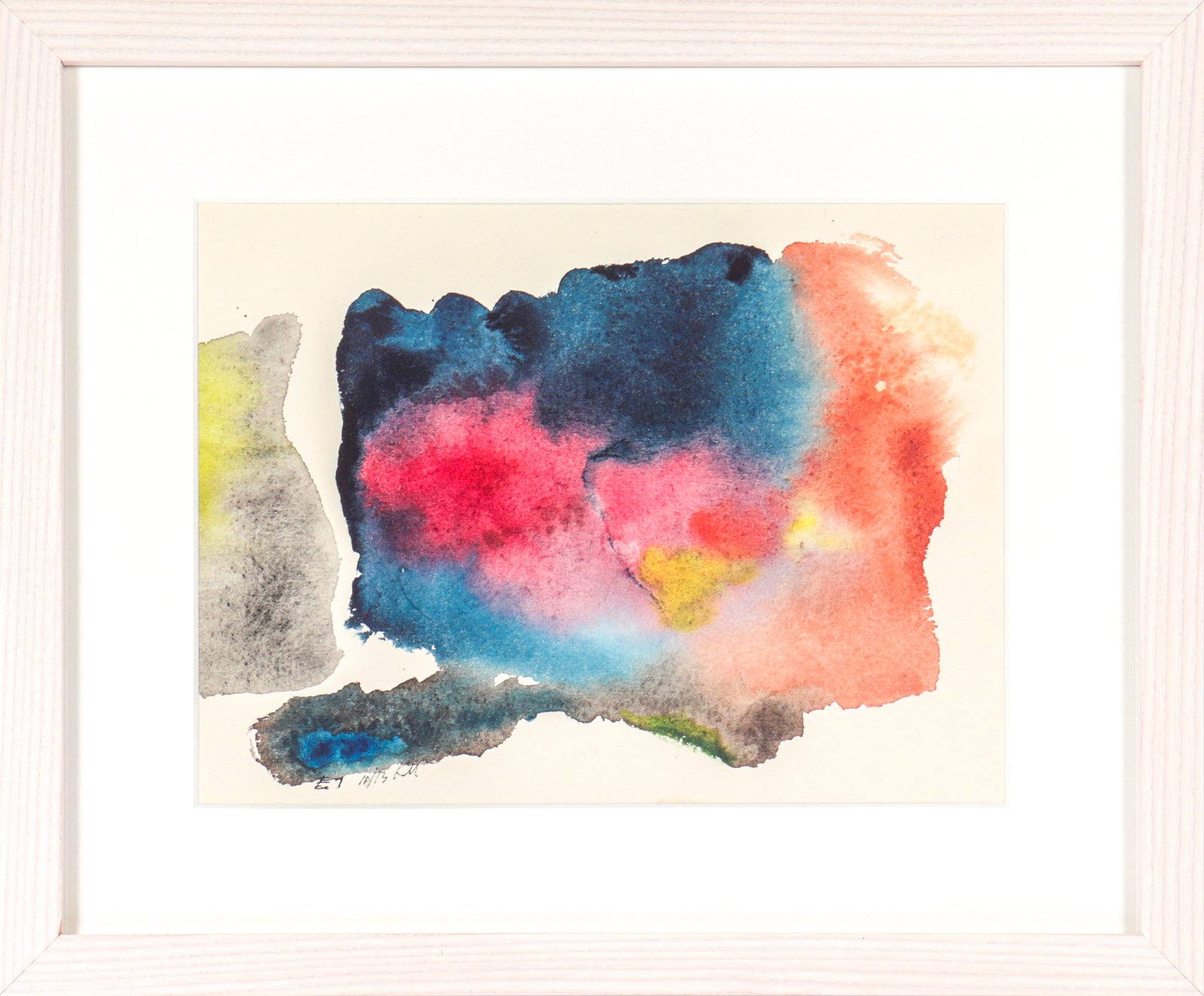 Bold Fluid Abstract <br>1962 Watercolor <br><br>#C3649