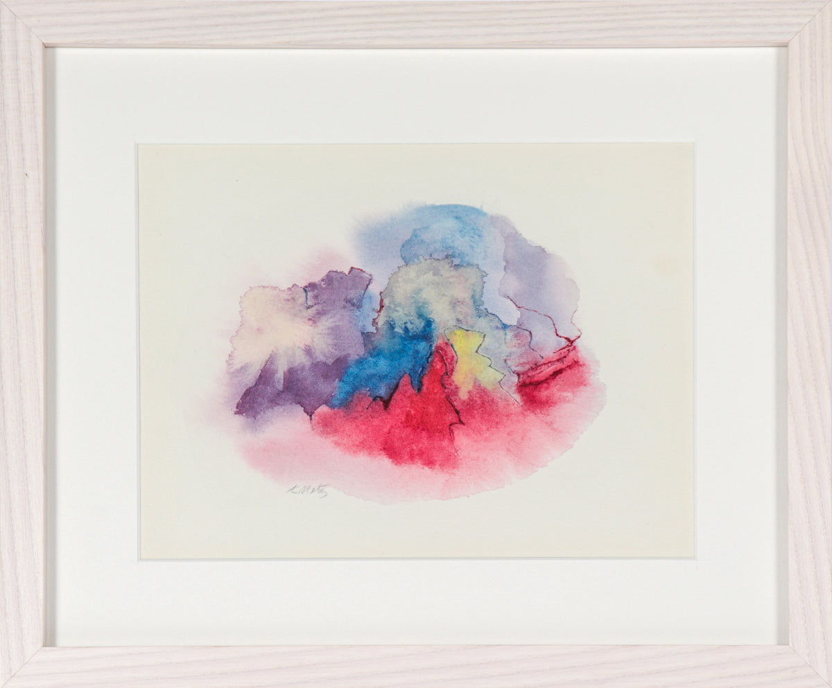 Colorful Amorphic Abstract &lt;br&gt;1962 Watercolor &lt;br&gt;&lt;br&gt;#C3650