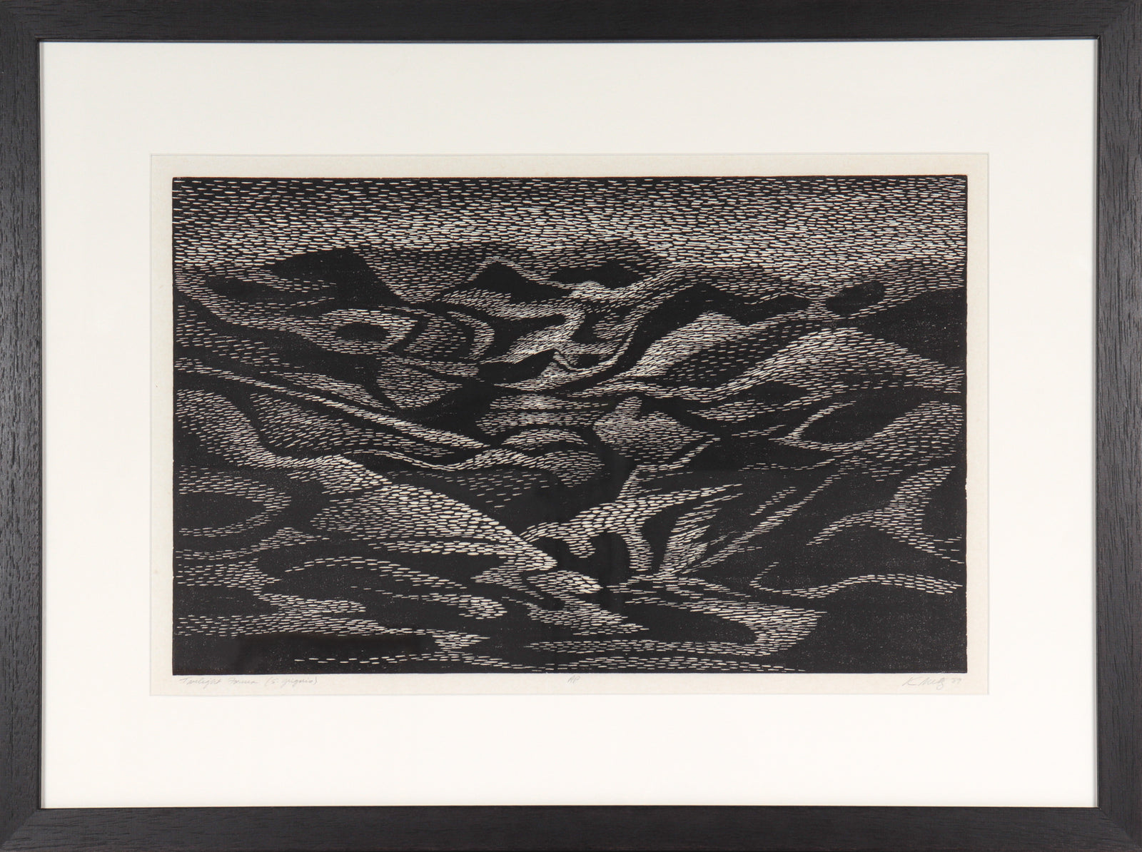 <i>Twilight Forms</i> <br>1989 Woodcut <br><br>#C3666