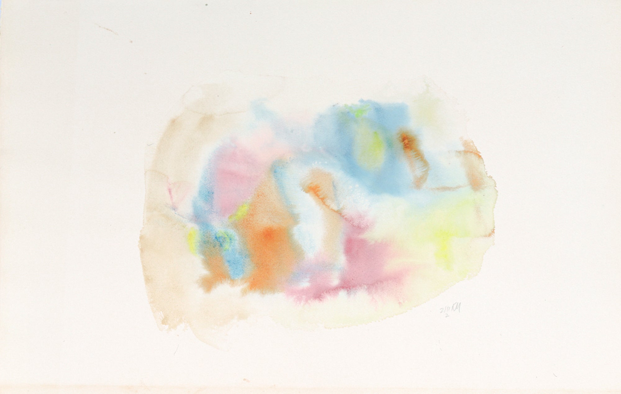 Dreamy Abstraction<br>1962 Watercolor <br><br>#C3776