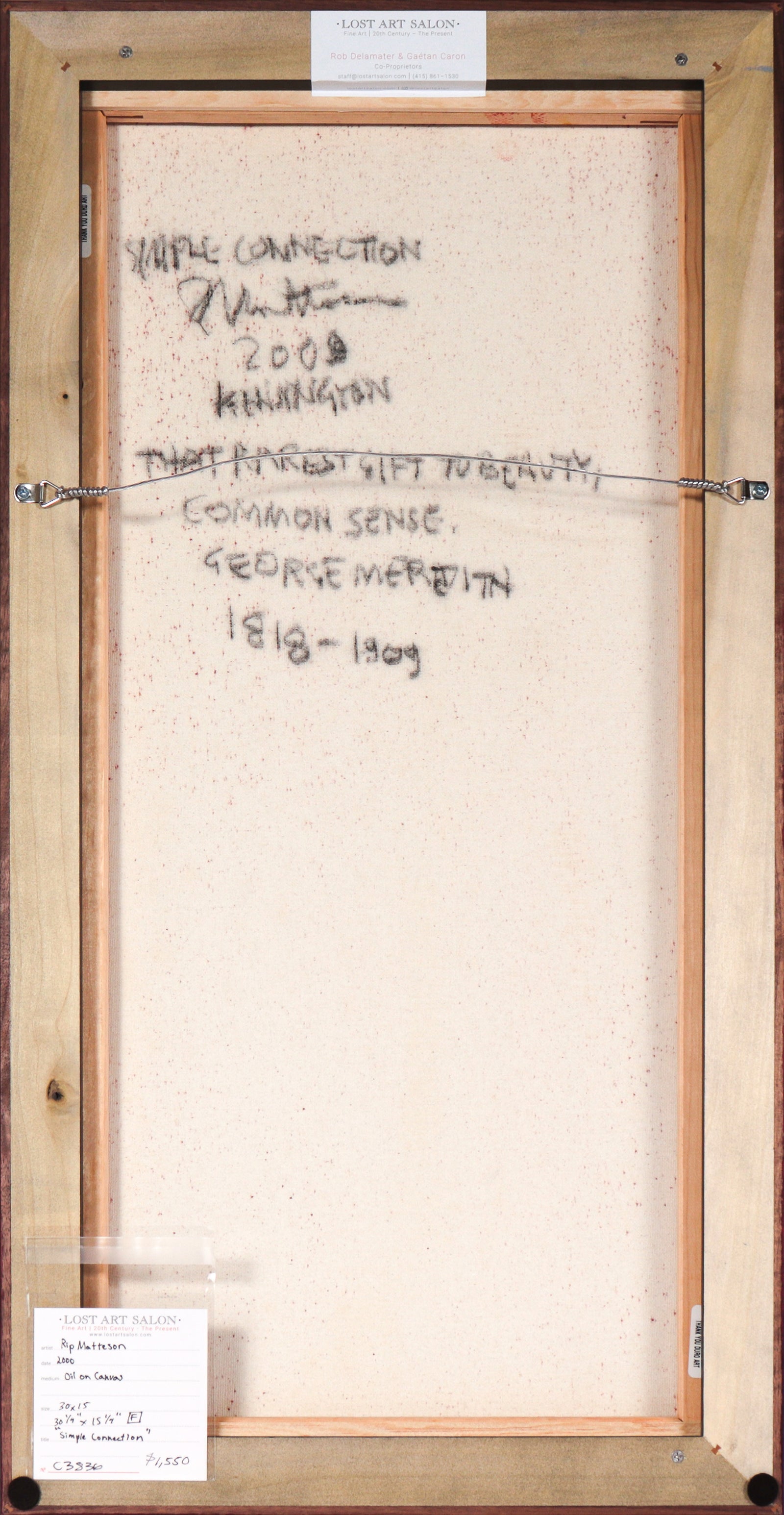 <I>Simple Connection</I> <br>2000 Oil <br><br>#C3836