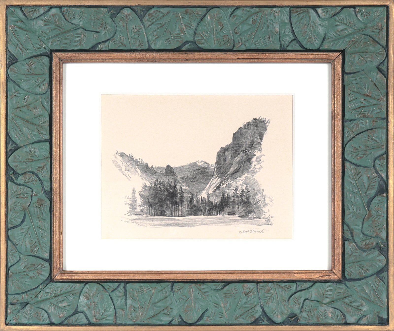 <I>Glacier Point,Yosemite Valley</I> <br>1966 Graphite<br><br>#C3854