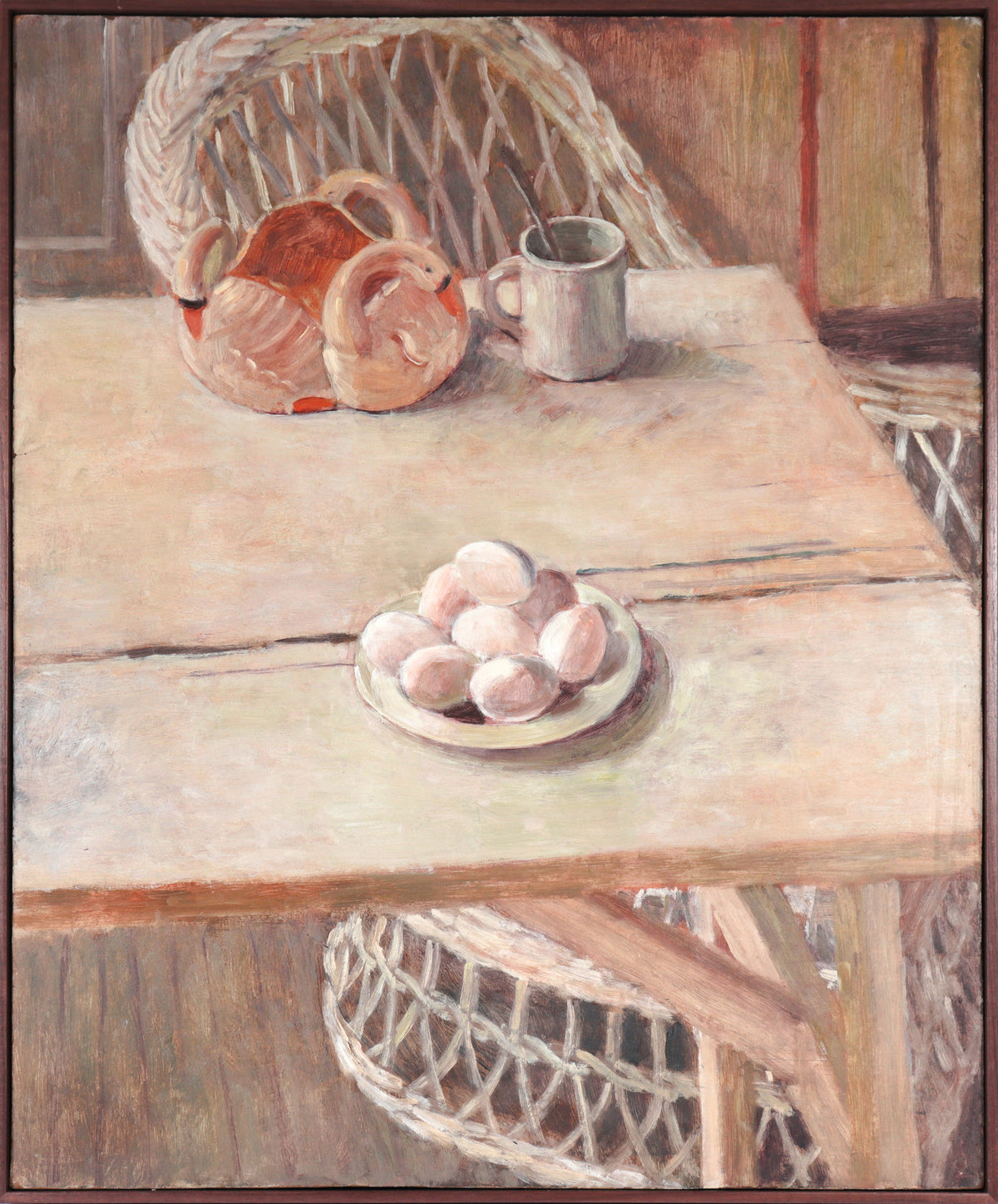 Swans &amp; Eggs Table Top Still-Life&lt;br&gt;20th Century Oil&lt;br&gt;&lt;br&gt;#C3883