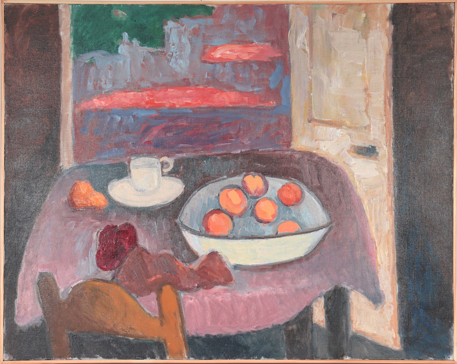 Dining Table Still-Life<br>20th Century Oil <br><br>#C3888