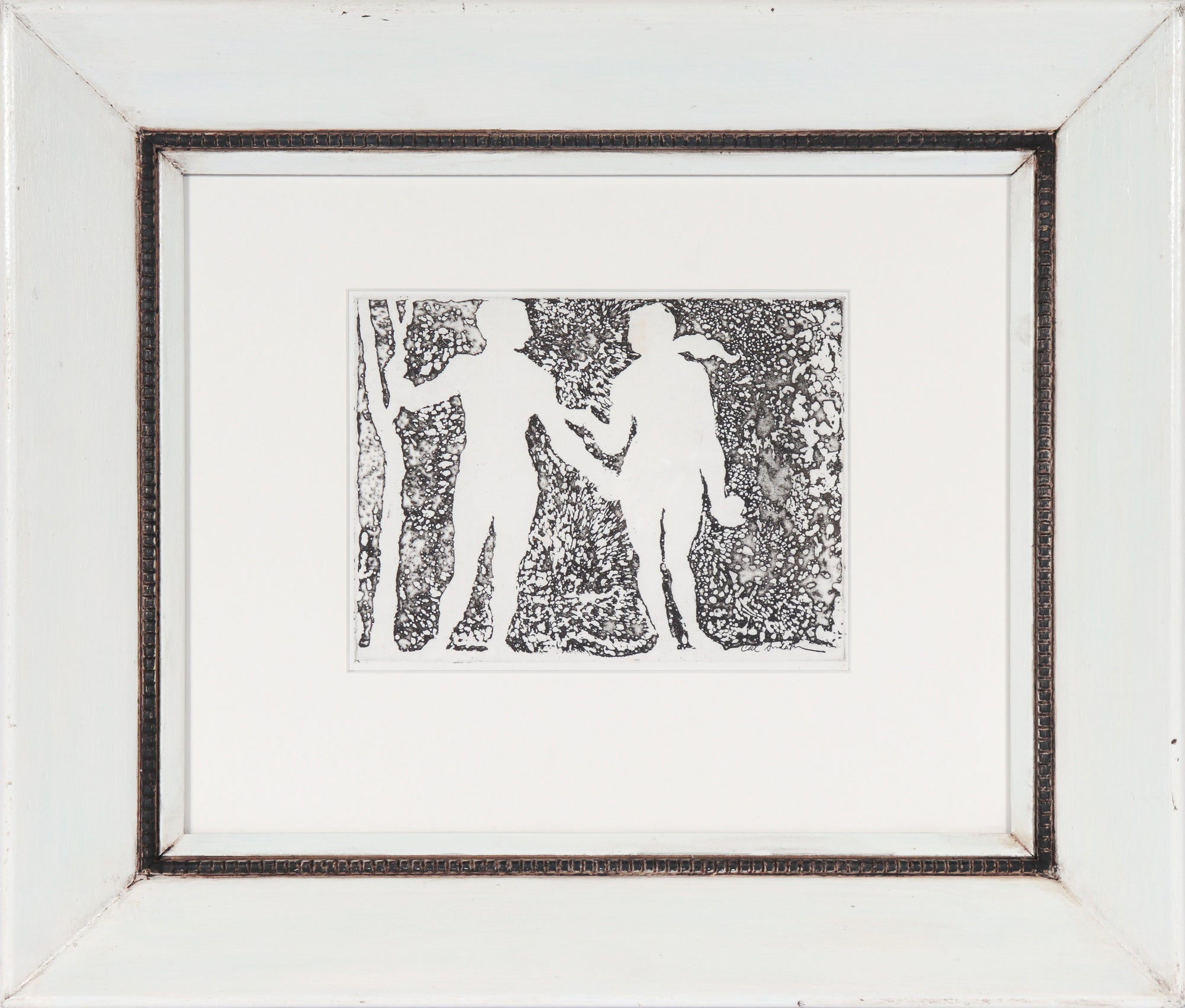 Monochromatic Couple <br>1990s Etching <br><br>#C3927