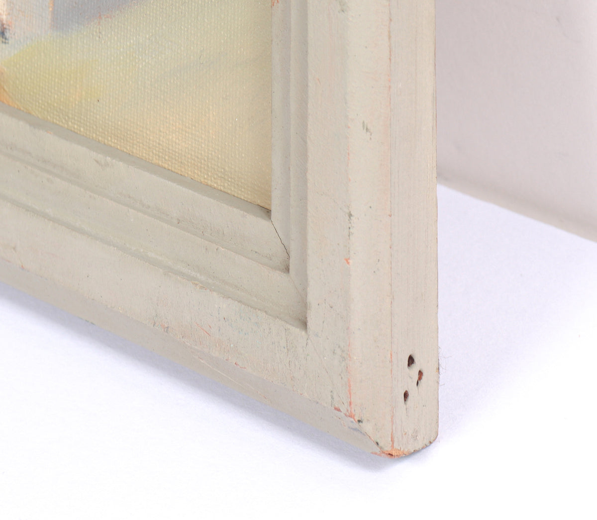 Blocky City Scene with Bridge <br>1966 Oil <br><br>#C3931