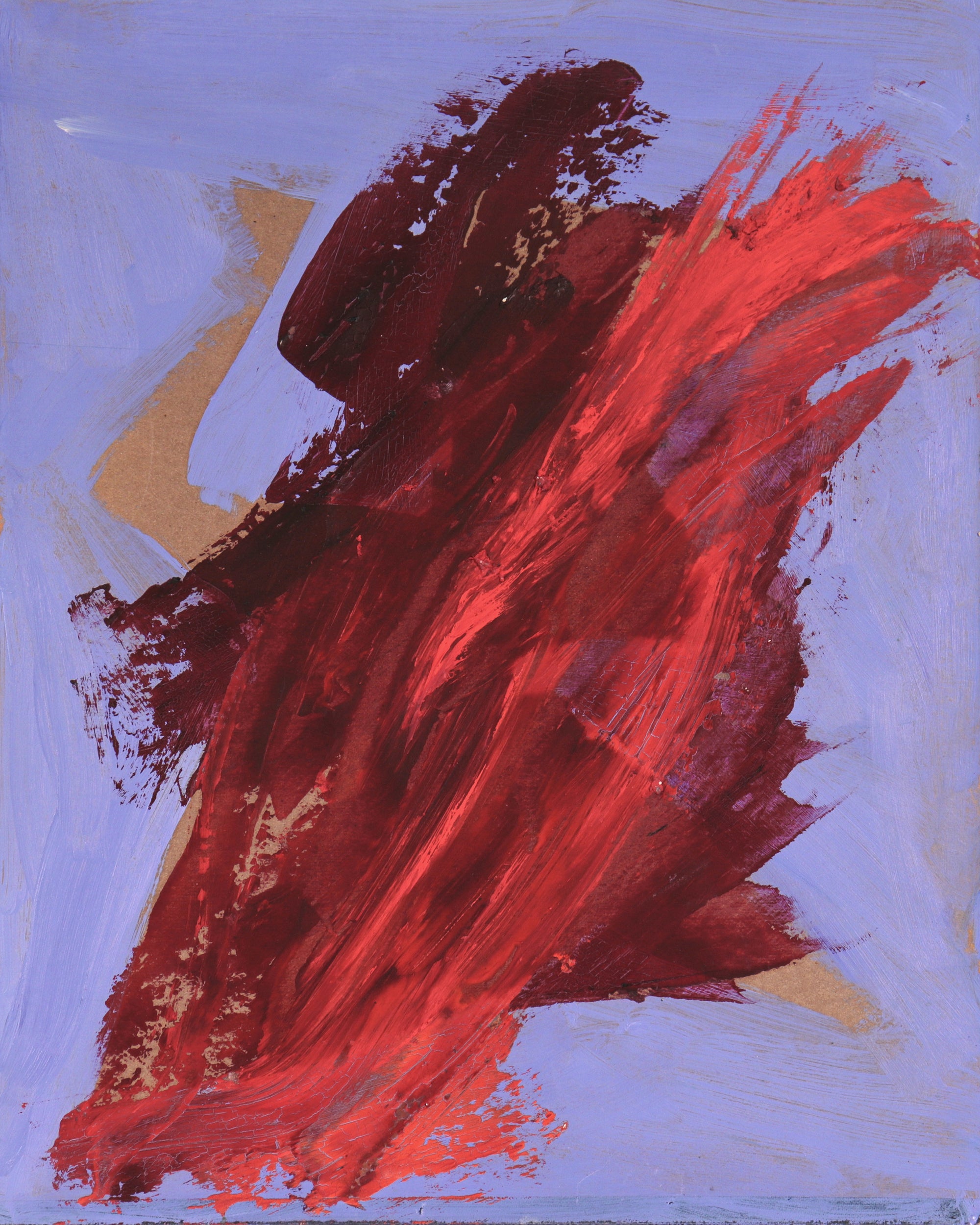 Bright & Gestural Abstract<br> 20th Century Tempera Paint on Paper Board <br><br>#C3947