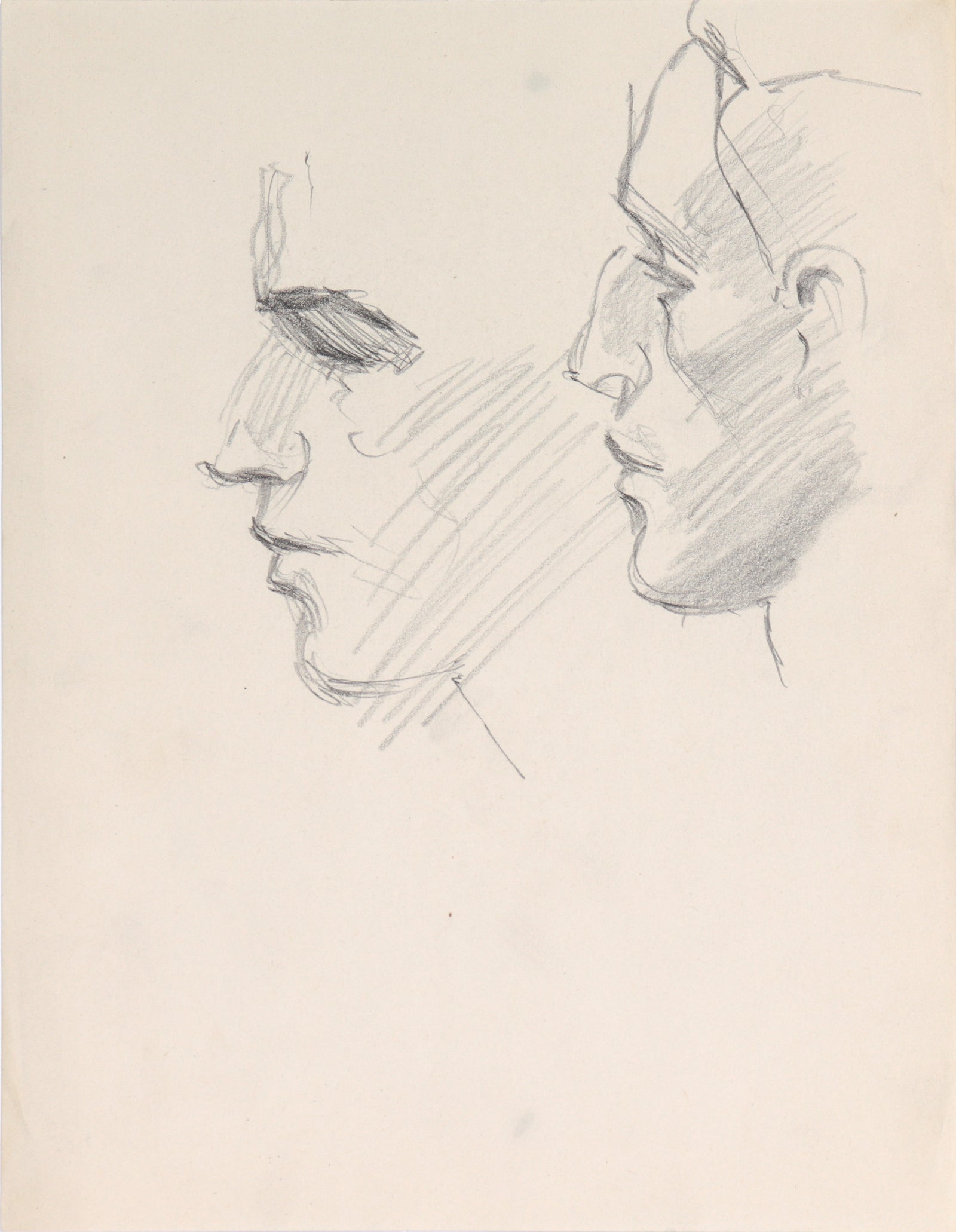 Modernist Side-Profiles<br>Mid 20th Century Graphite<br><br>#C3956