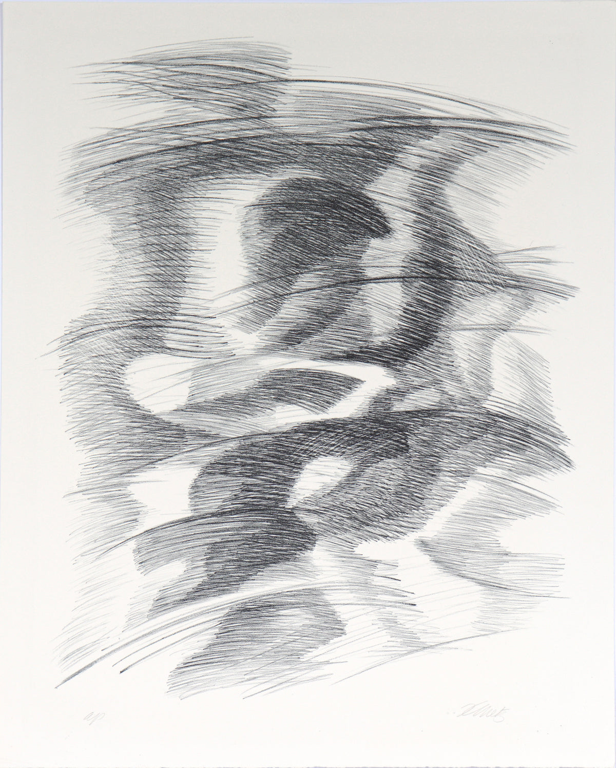 Monochromatic Abstracted Linear Forms&lt;br&gt;20th Century Lithograph&lt;br&gt;&lt;br&gt;#C3963