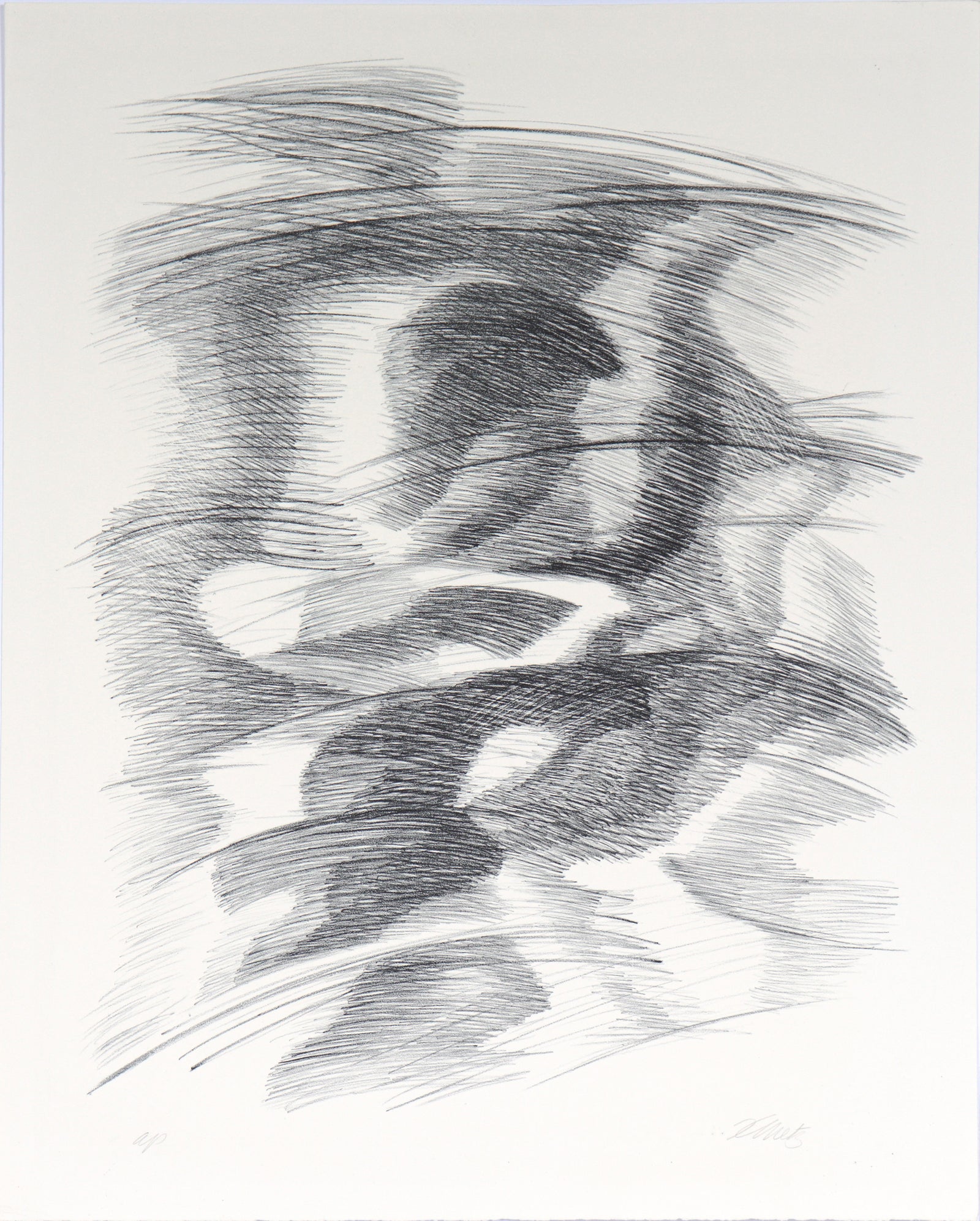 Monochromatic Abstracted Linear Forms<br>20th Century Lithograph<br><br>#C3963